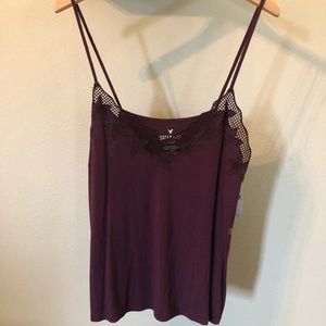 Maroon Lace Cami